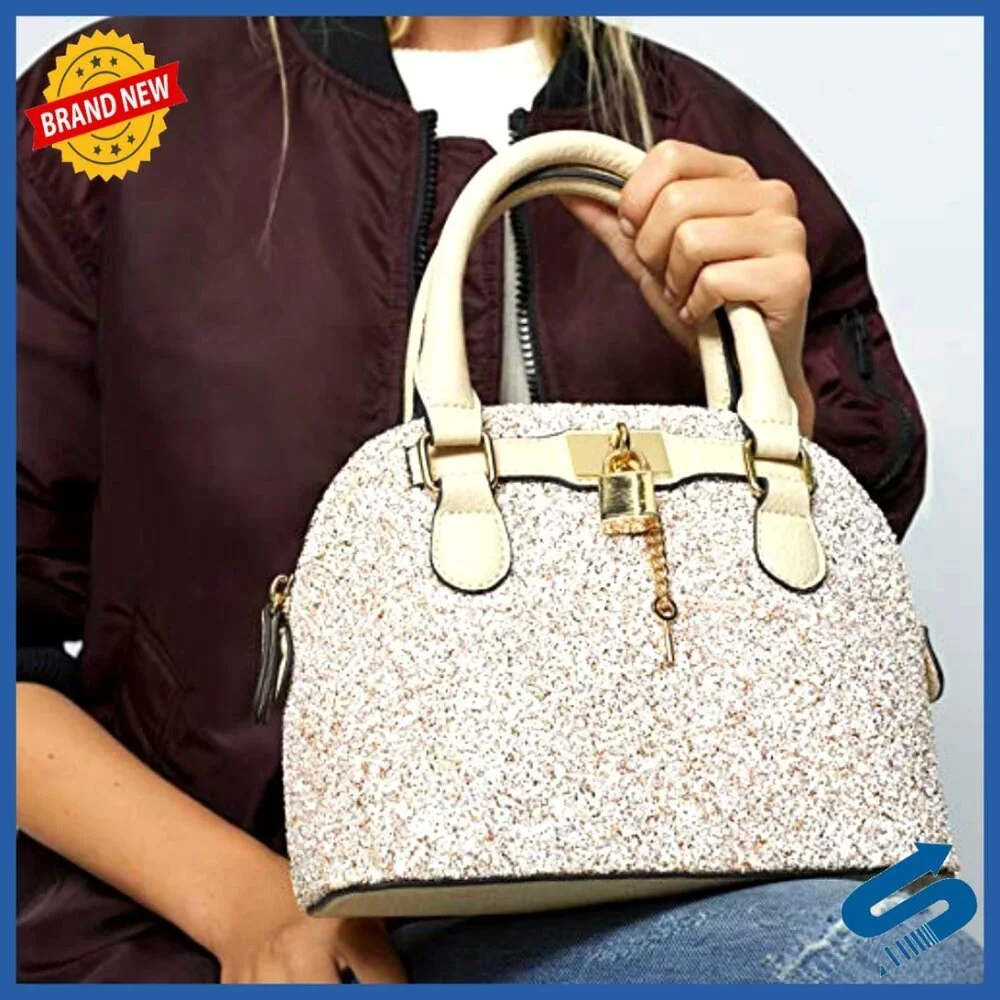 Small Dome Satchel Handbag, Synthetic, Compact Day to Night Bag